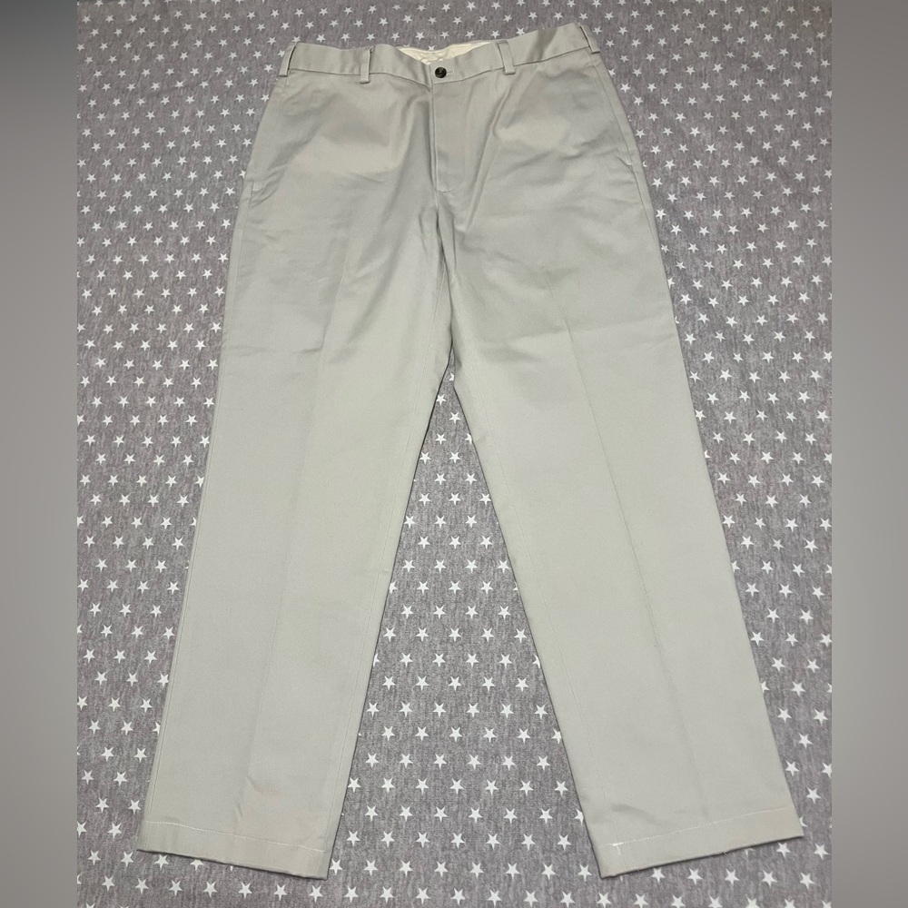Brooks Brithers Advantage Chino Men’s 34x30 Beige Clark Fit Flat Front NWT